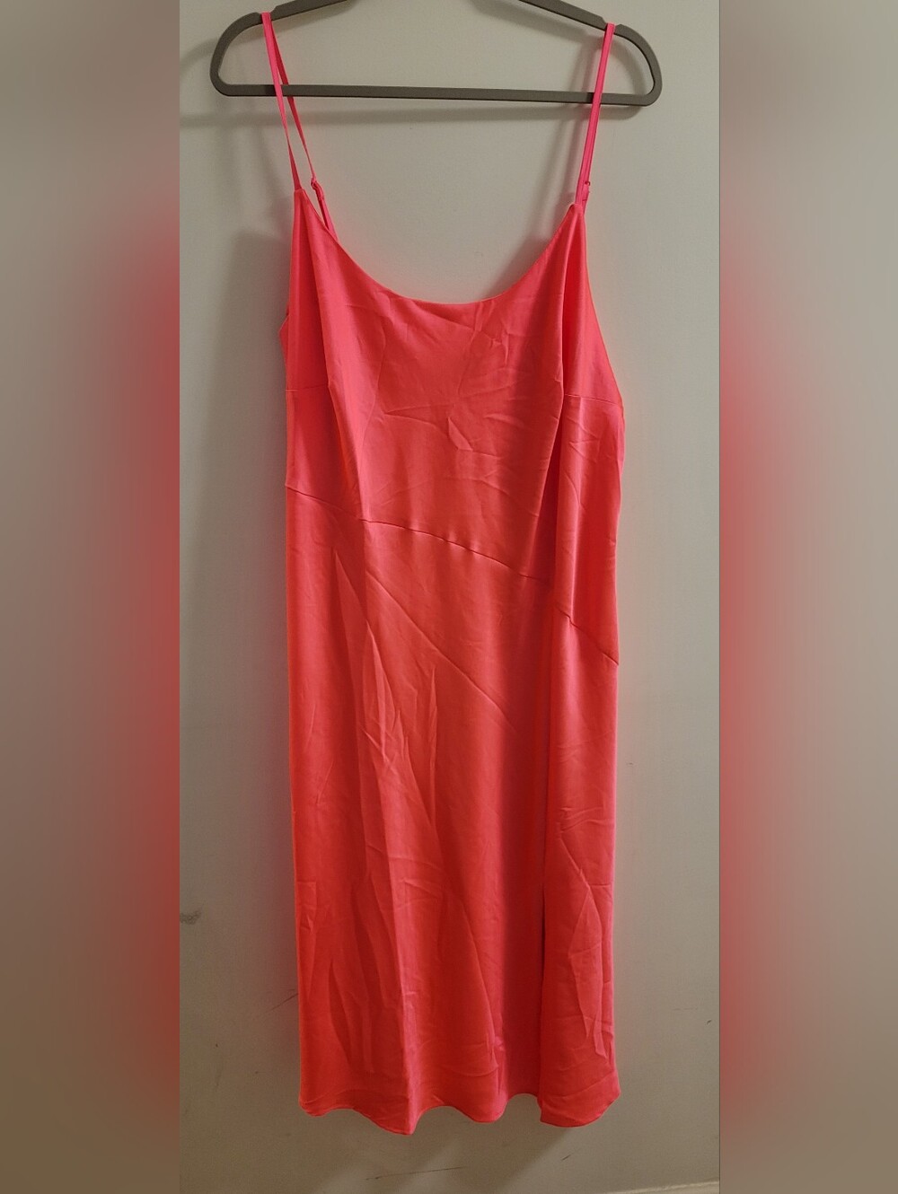 A New Day Bright Coral Slip Dress Suze 2x